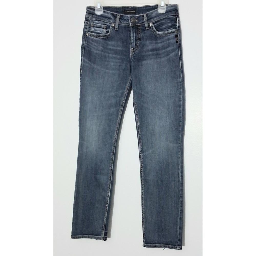 Silver Jeans Co Women's Size 27 Suki Straight Leg Blue Pockets Pre-owned